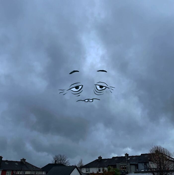 This Artist Reimagines Clouds As Characters By Drawing Shapes Onto Them
