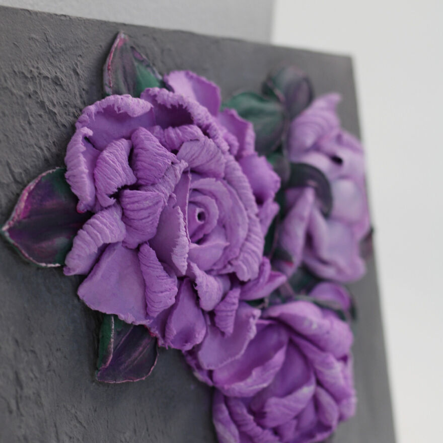 My 20 Floral 3D Paintings From Decorative Plaster