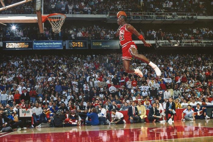 Michael Jordan's Iconic 'Free Throw Line' Dunk, 1988