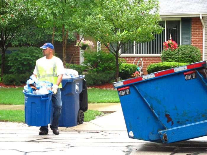 Garbagemen spend most of their days cleaning customer property