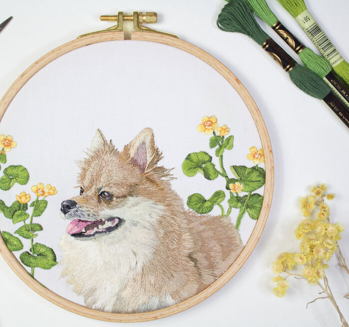 I Made Realistic Embroidered Pet Portraits