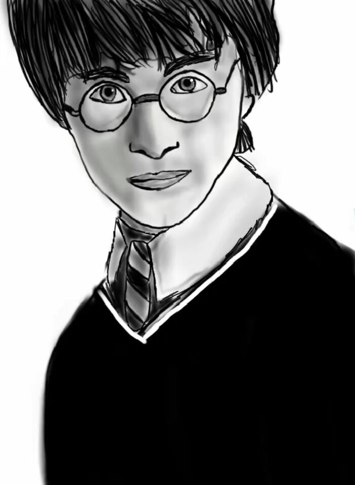 My Digital Harry Potter Drawing (On Procreate) I Know I’m Not A Pro So No Hate Pls