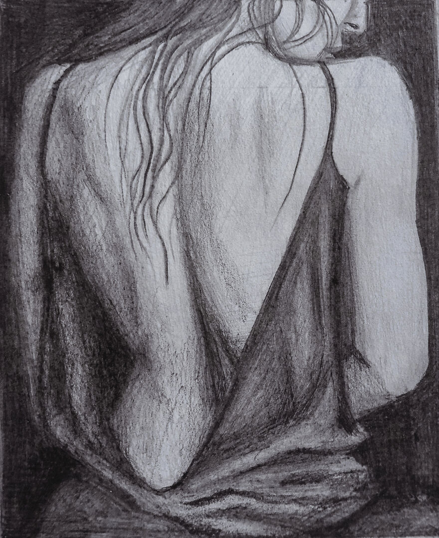 I Drew 6 Images In Pencil That Depict Feminine Beauty