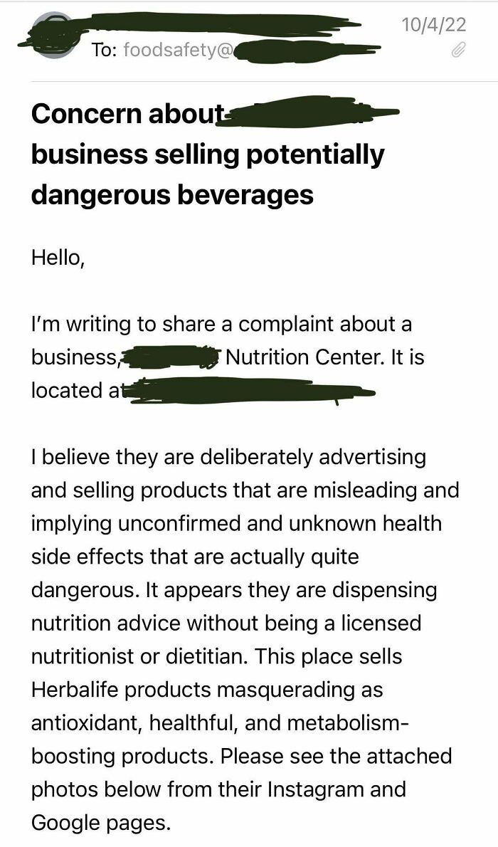 I Reported An Herbalife “Nutrition Club” To My Local Food Safety Authority And They Are Investigating! It’s Unlicensed!!