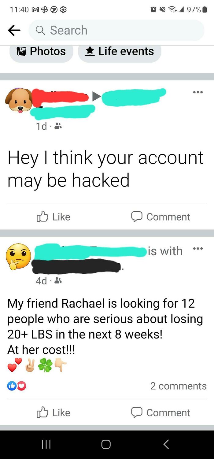 My Mom (Red) Thinks Her Cousin (Blue) Got Hacked 😅