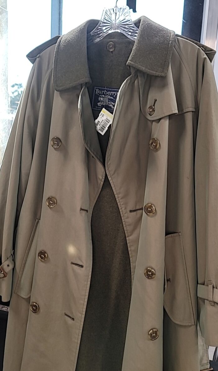 Burberry Coat For 599.00 At Goodwill, Had To Let It Go Because That Price Tag Was Too Much