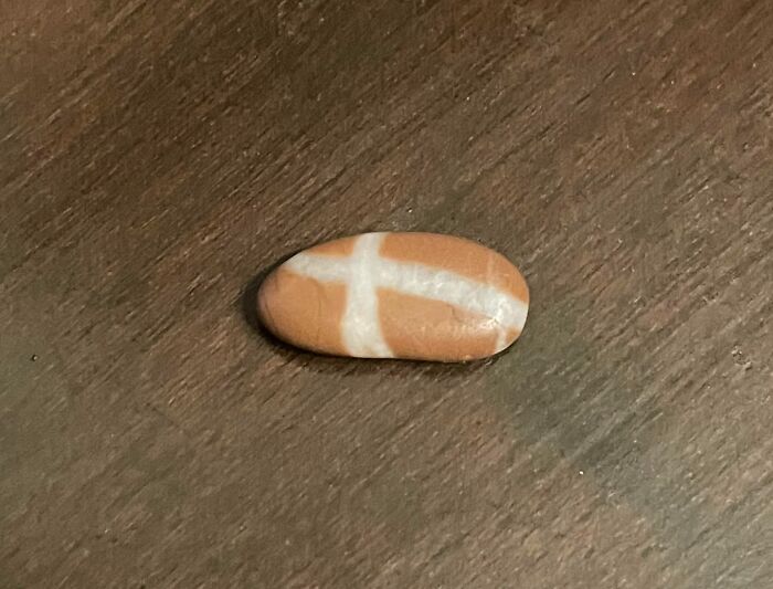 This Little Rock I Once Found That Looks Like The Danish Flag