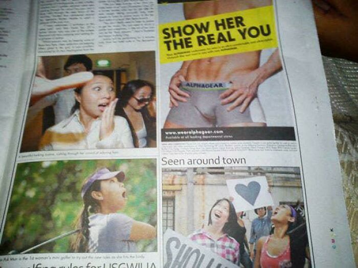 4 Pictures, Side-By-Side In A Newspaper. They Knew What They Were Doing