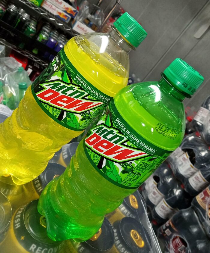 Found An Undyed Mountain Dew Bottle In A Case While Stocking (These Were Shipped Together)