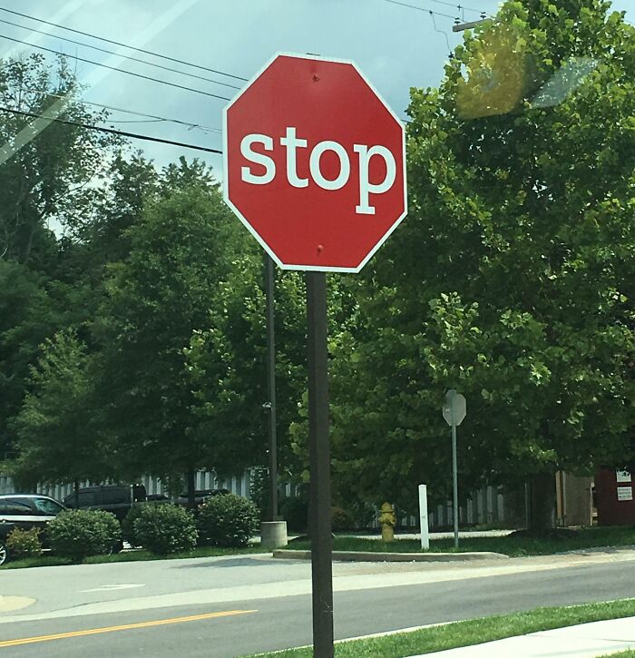 This Lowercase Stop Sign