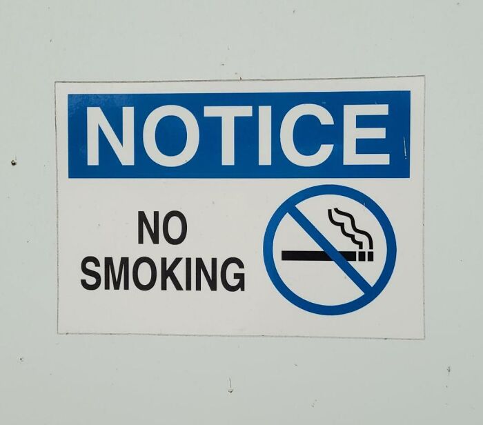 Shiny 'No Smoking' Sign Outside My Local Grocery
