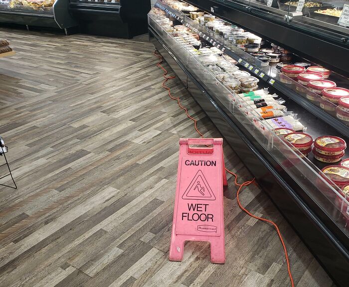 Shiny Wet Floor Sign