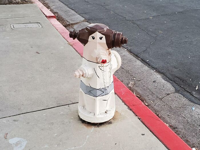 This Princess Leia Fire Hydrant I Saw Today