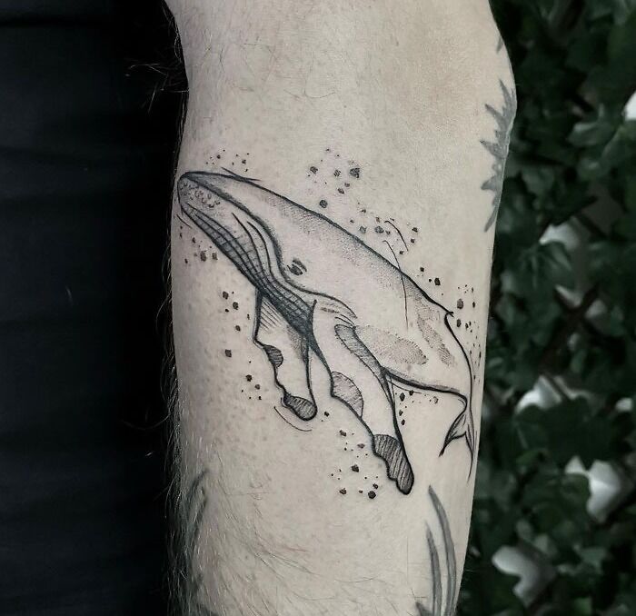 Cute Whale Tattoo