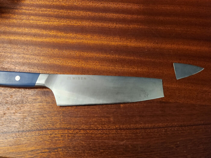 Misen Knife Was Dropped Resulting In The End Snapping Off. Misen No Longer Ship Outside Of The Us So They Gave Me A Full Refund 4 Years After Purchase Making Good On Their Lifetime Guarantee