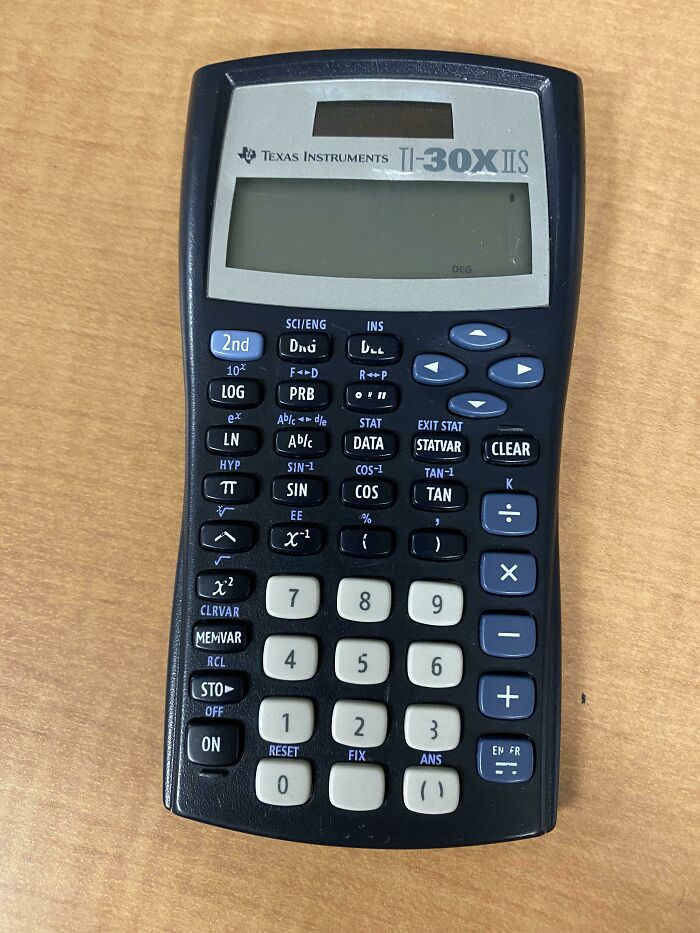 I’ve Had This Texas Instruments Scientific Calculator Since 6th Grade, It’s Now Getting Me Through Finals In My First Semester Of College