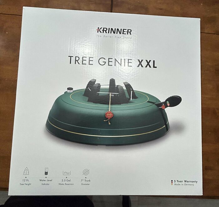 Worlds Best Christmas Tree Stand. Krinner Tree Genie. Made In Germany