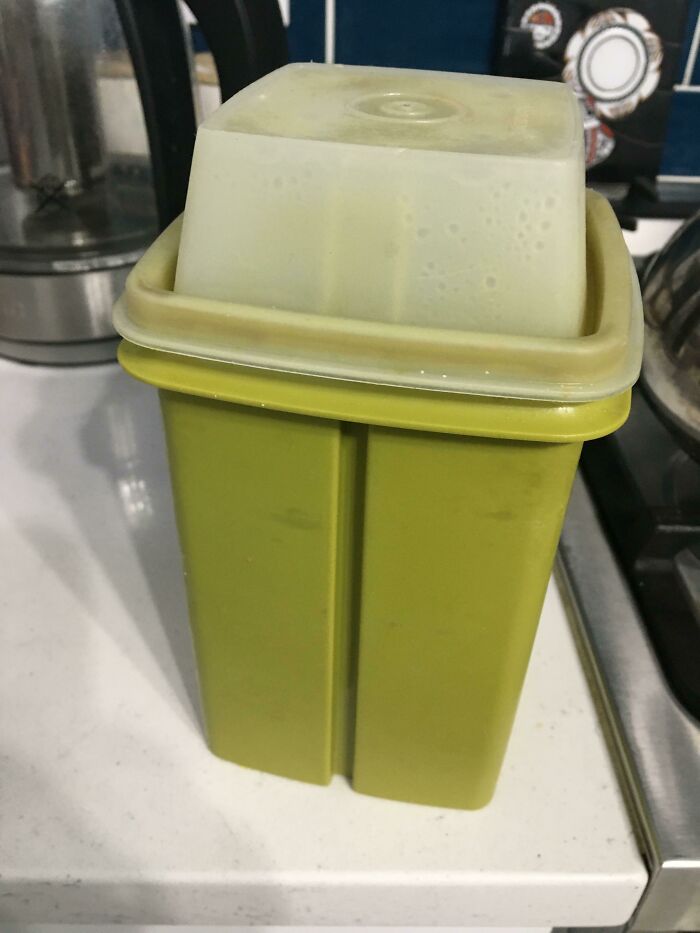 My Mom’s Tupperware Brand Pickling Container Used Continuously Since 1979. This Thing Is A Beast