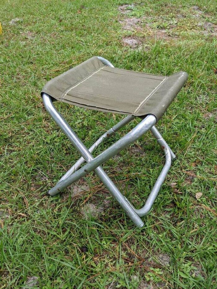 This Mega-Lo-Mart Camping Chair I Got For My 6th Birthday (I'm 34)