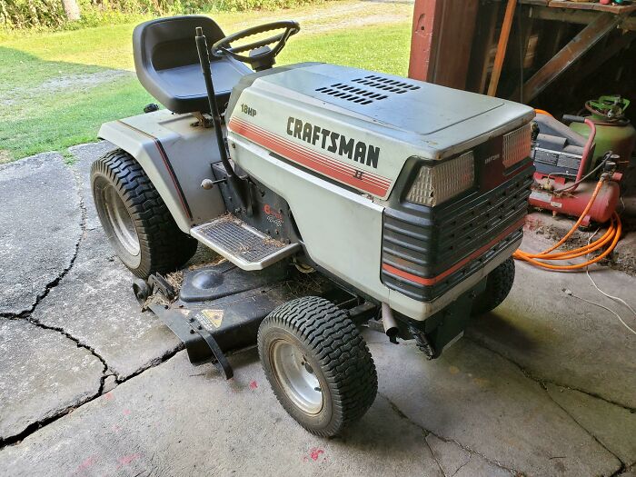 My Neighbor Has Been Through 3 Lawnmowers In The Past Decade, And Meanwhile I Still Use This Craftsman II Tractor From 1987
