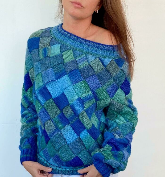 I Recently Knitted An Ocean Blue Sweater, My Favorite Colors