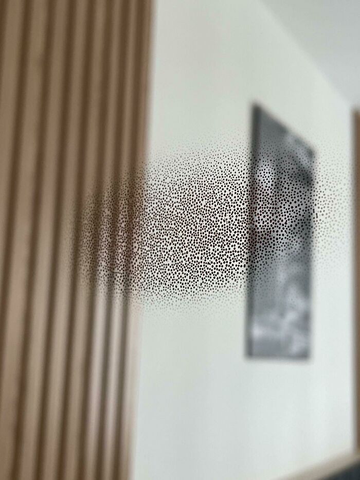 What Are These Little Dots On Our Hotel Mirror? They Seem To Be Behind The Glass