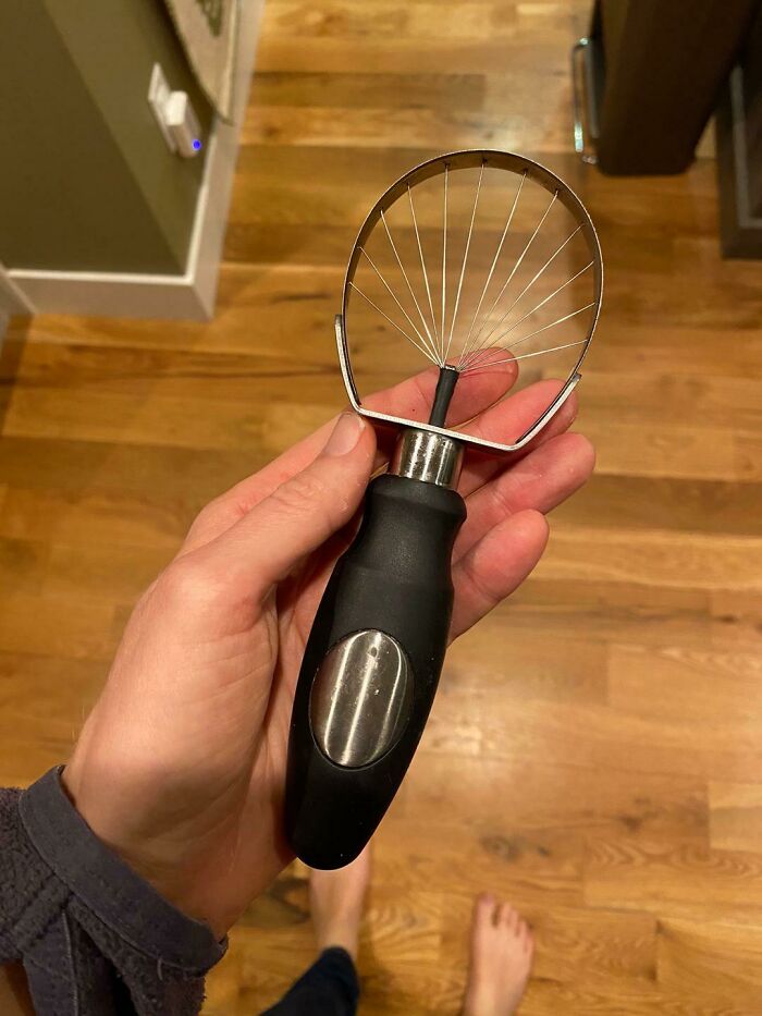 What Is This Kitchen Utensil? - Cutting (?) Wires Inside A Semi-Oval Shape Thing