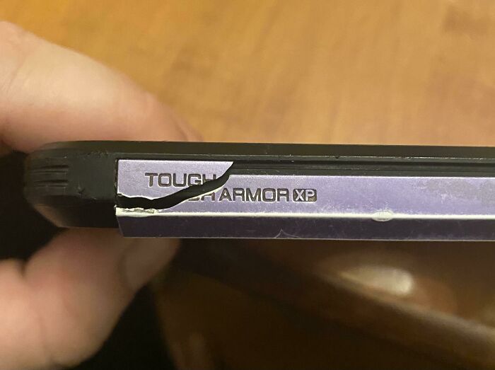 My Phone Case Broke Through The Middle Of The Word “Tough”