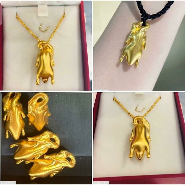 Chinese BBQ Duck Gold Pendant