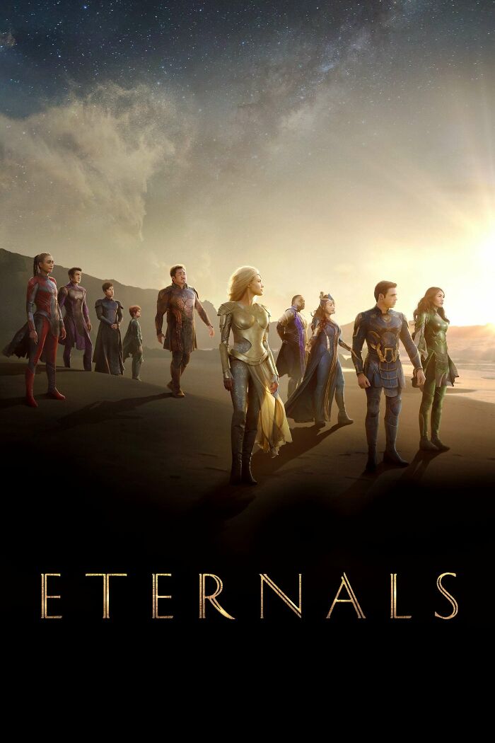 Movie poster for "Eternals"