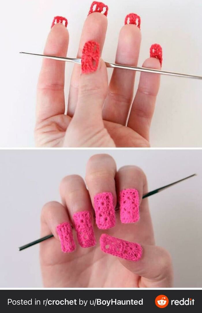 I See Your Cigarette Nails And Bring You… Crochet Nails?
