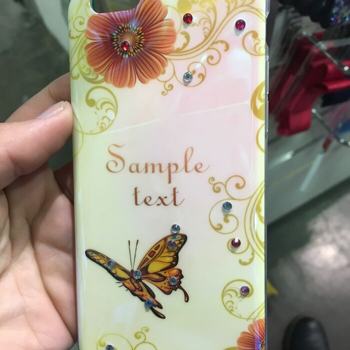 They Forgot To Replace The Sample Text On This Phone Case