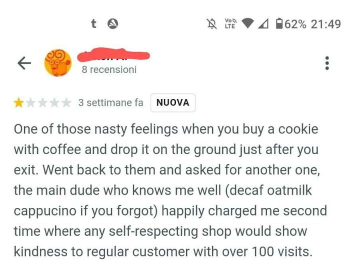 Customer Just Left This Review Of The Place Where My GF Works. The "Main Dude" Says He's Never Seen Him Before Lol