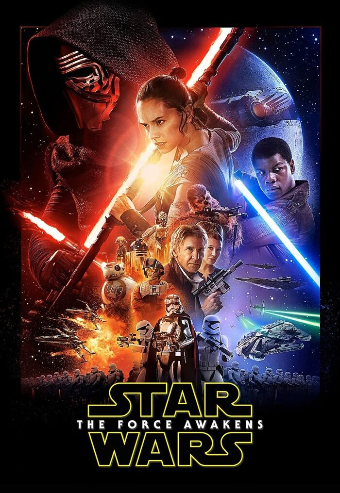 Movie poster for "Star Wars: The Force Awakens"