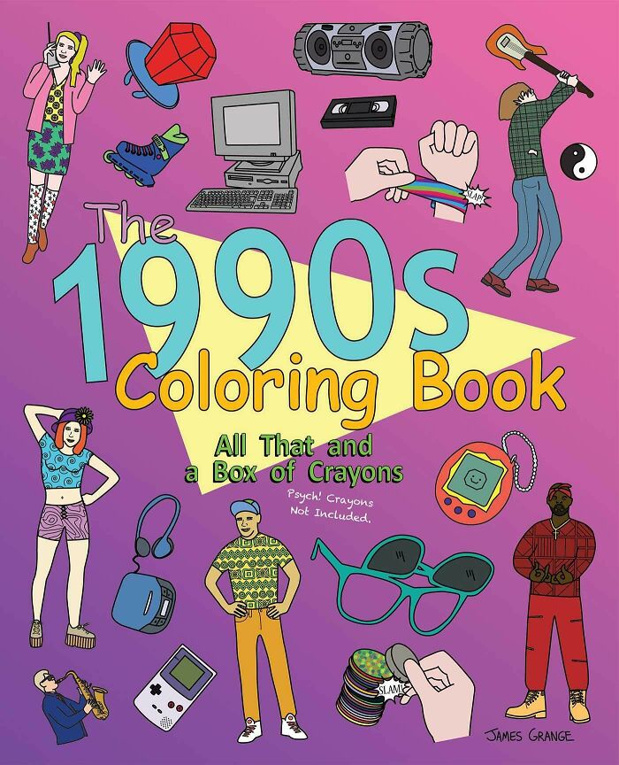 Book Cover for "The 1990s Coloring Book"