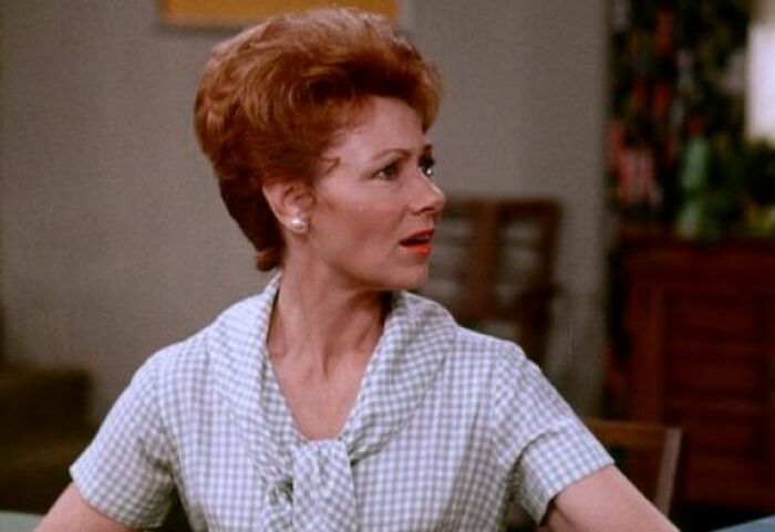 Marion Cunningham is looking to left with her mouth open