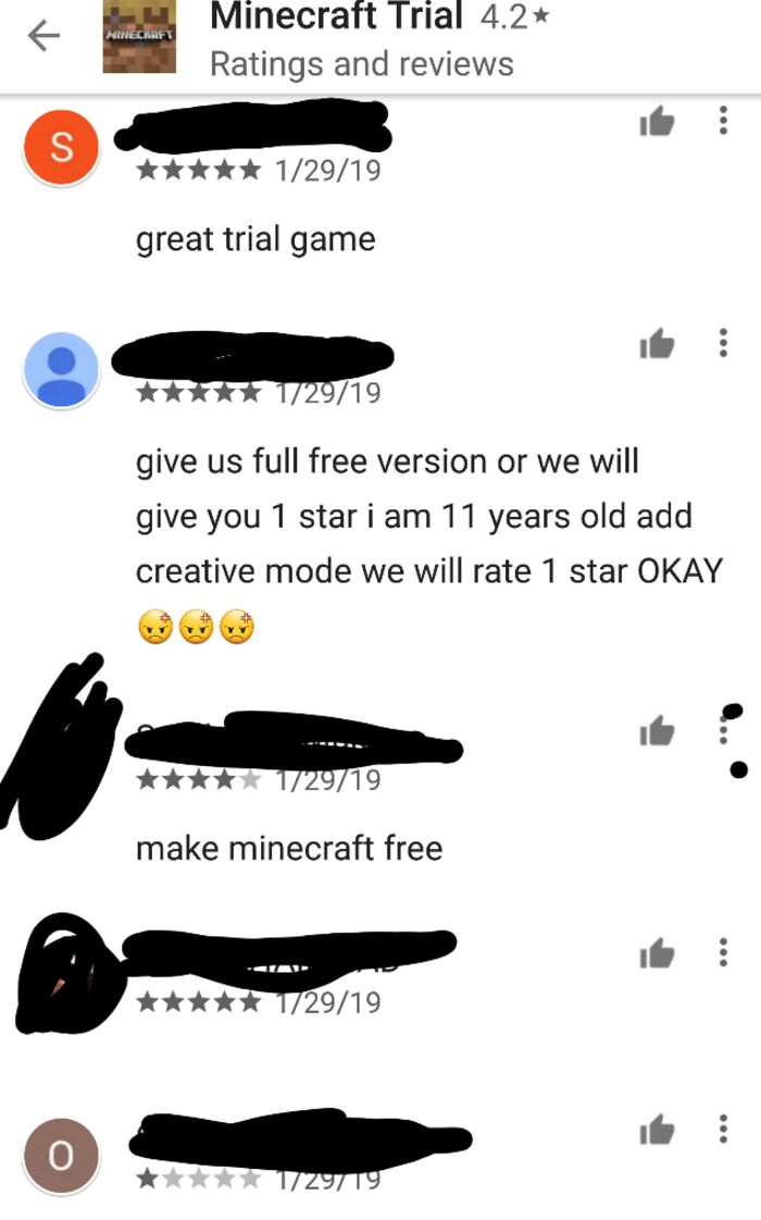 They Released The Minecraft Trial I Just Knew There Would Be Reviews Like This