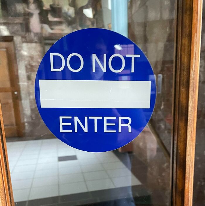 Blue Not Enter