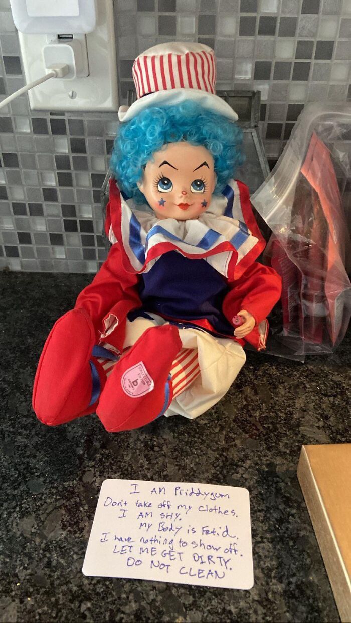 Clown And Note Received Anonymously In The Mail