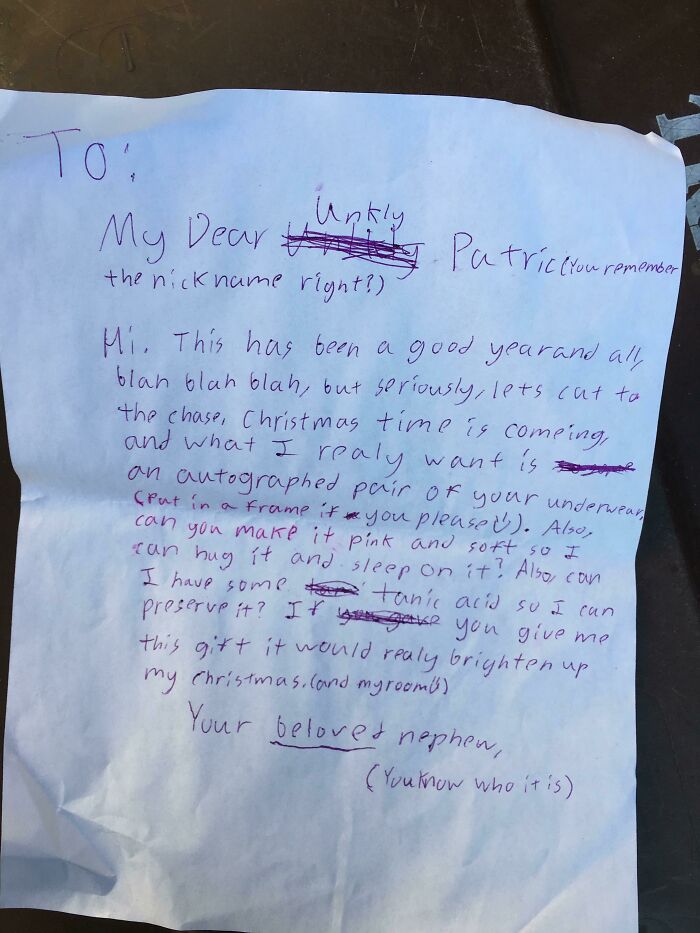 Creepy Letter Shoved In Mailbox