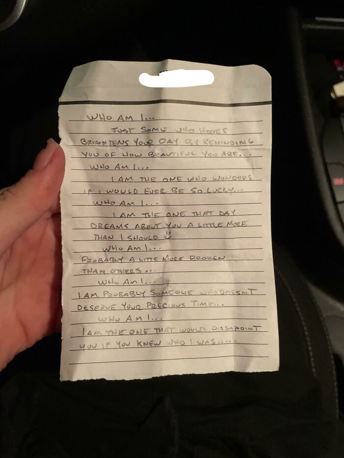 Someone’s Been Leaving Notes On My Car At Work, This Is The Most Recent And In Depth One Yet. Nope