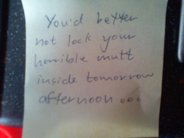 Creepy Note On My Door