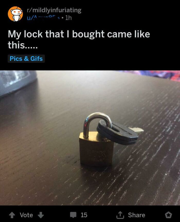 Yeah. That’s How They Ship Locks