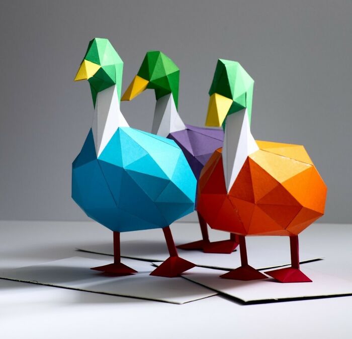 Paper Sculptures - Designed And Built By Me