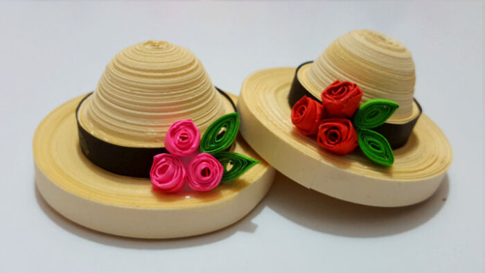 Quilling Beautiful Paper Hats With Roses