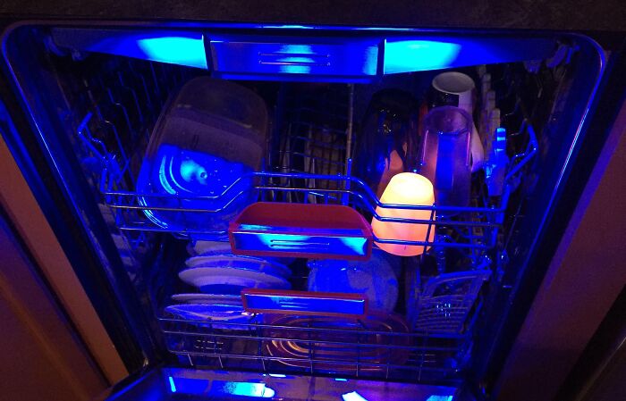 Our Dishwasher Has A Blue Light In It And It Makes One Of The Children’s Cups Glow. Looks Like A Collectible Item