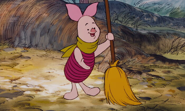 Piglet sweeping 