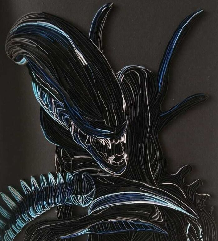 3D Paper Art in a dark colors