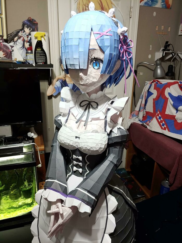 Just Finished My Paper Craft Rem Figure