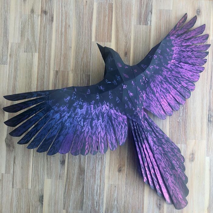 3D Paper Raven